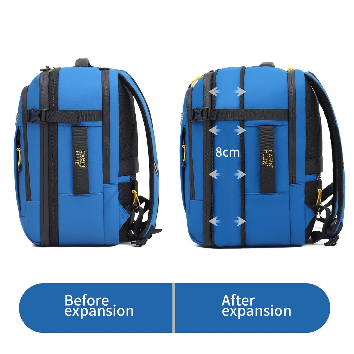 תיק עליה למטוס מתרחב 40x30x20 פרימיום מבית החברה הקנדית CABIN FLUX דגם Apex Ranger – תמונה 3