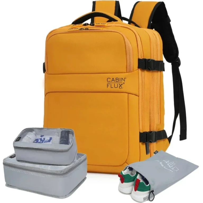 תיק עליה למטוס מתרחב 40x30x20cm כולל קוביות אריזה מבית החברה הקנדית CABIN FLUX דגם Iconic