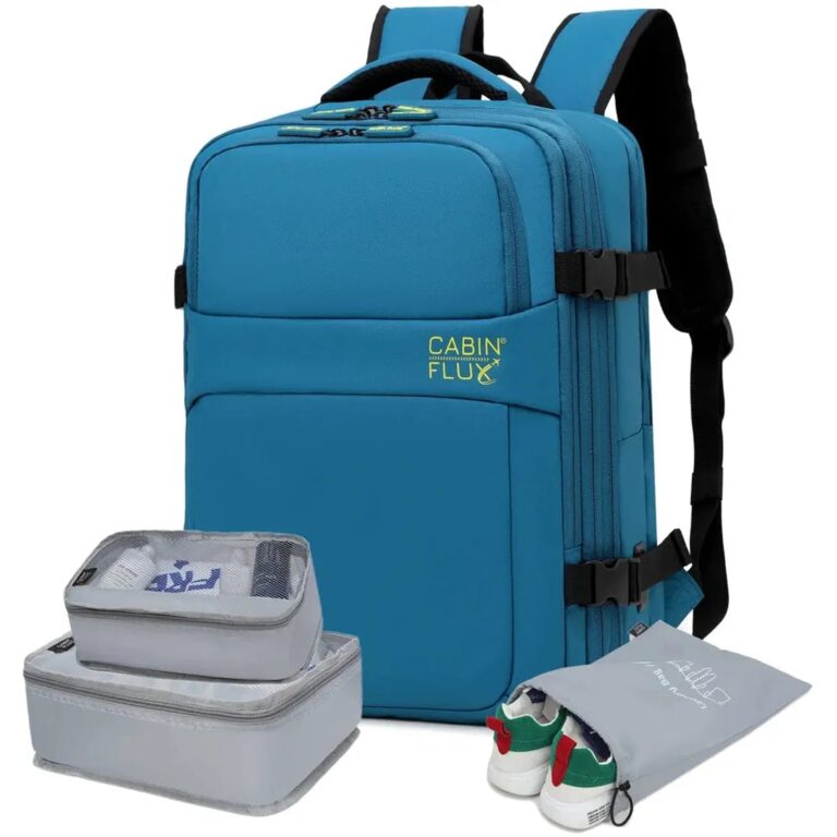 תיק עליה למטוס 40x30x20 Iconic™ מבית ®CABIN FLUX + קוביות אריזה.