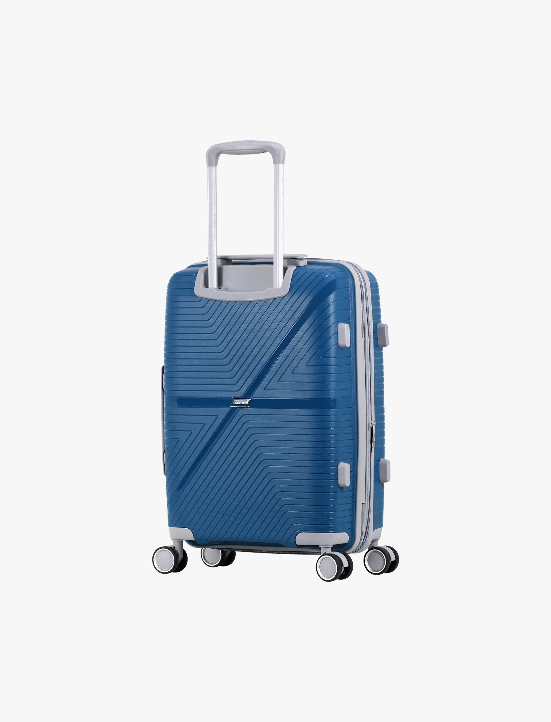 Travel Club - סט זוג מזוודות קשיחות 20/28 אינץ' בצבע כחול אגם – תמונה 2